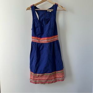 Anthropologie purple linen dress with racerback